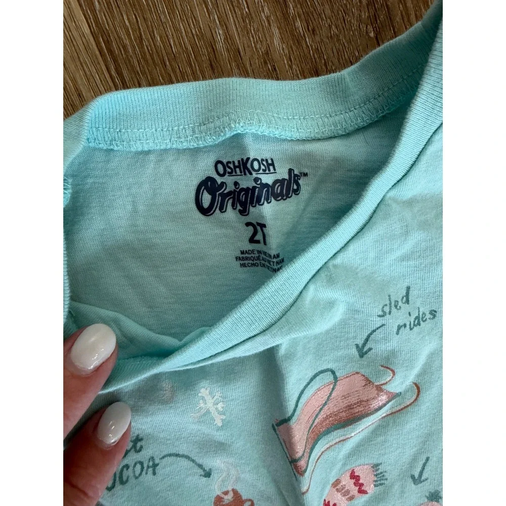 Carters OshKosh Graphic Long Sleeve Tee Bundle Kids 2T Multicolor Seasonal 5pk